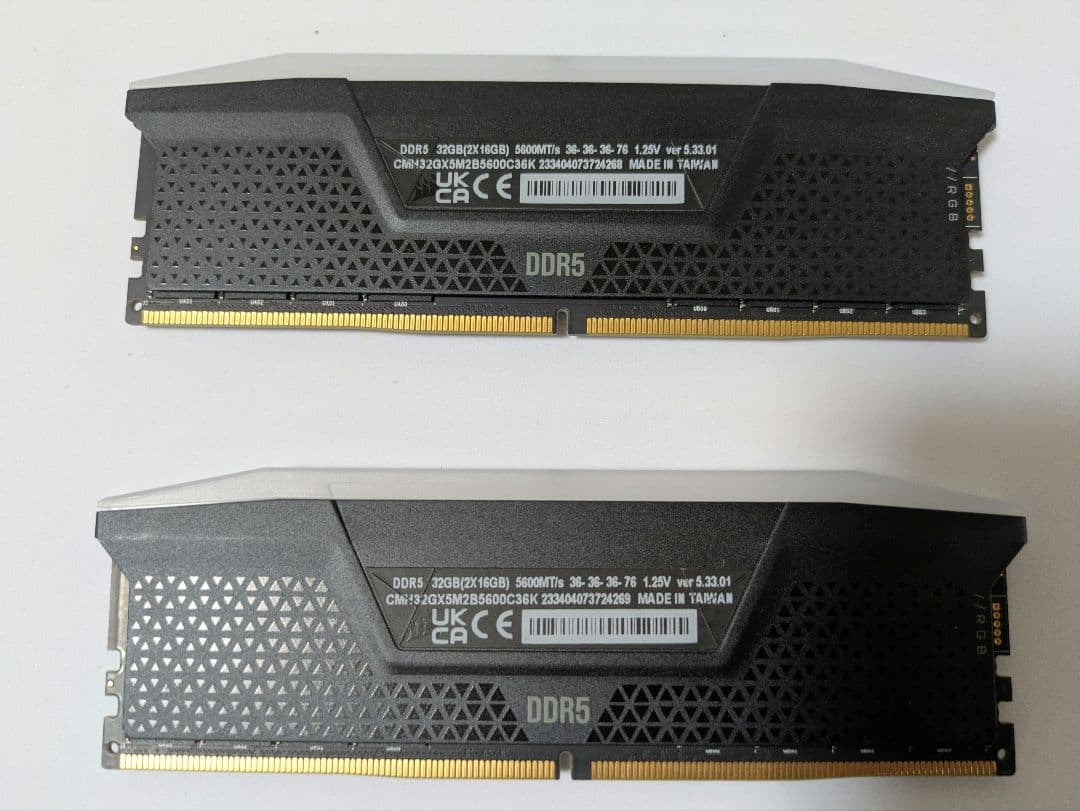 メモリー Vengeance DDR5 32GB (2x16GB) 5600MT/s