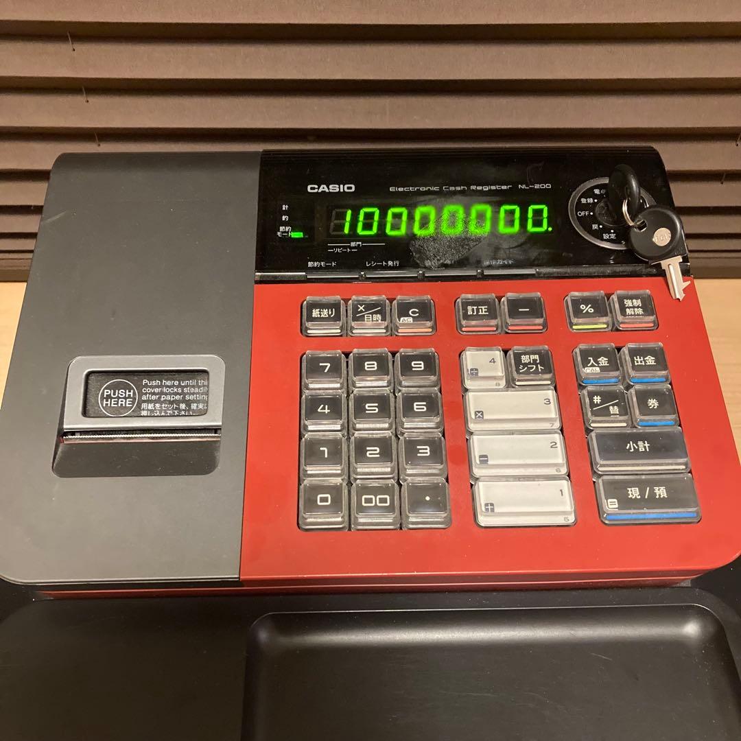CASIO NL-200 カシオ 電子レジスター 鍵付き 説明書付き