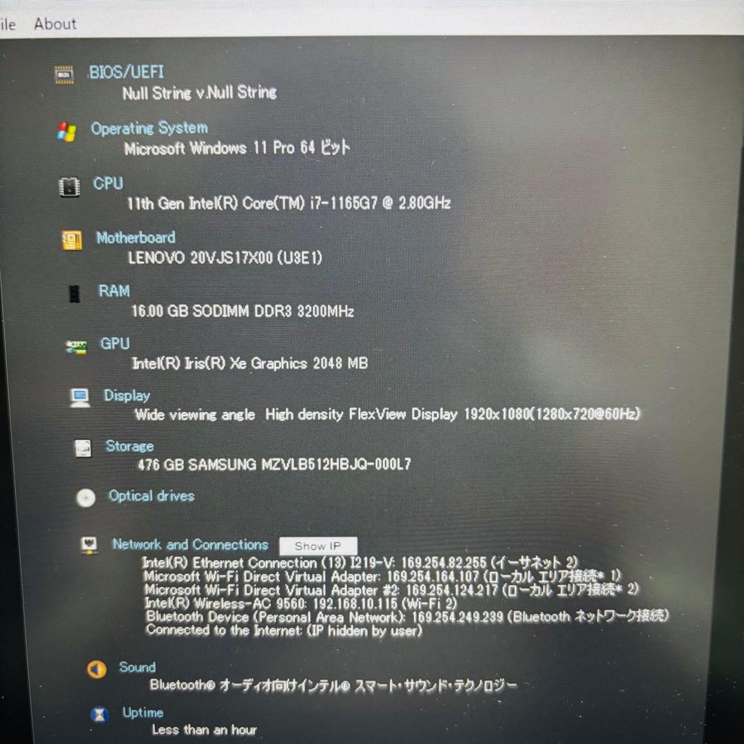 Windowsノート本体 Lenovo ThinkPad L13 Gen2 SSD512GB 16GB