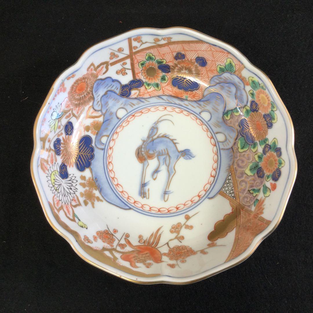有田焼 古伊万里図 本皿揃 五客揃 年木谷窯 蒼峰作 供箱付 T922