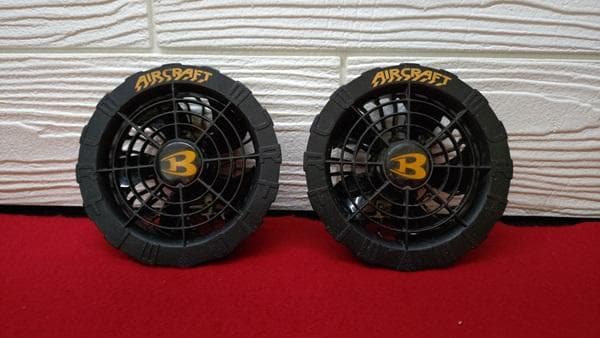 Y【中古品】京セラ　空調服用冷却ファン　バートル　カラーファン　黒色　S