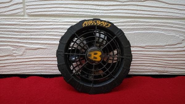 Y【中古品】京セラ　空調服用冷却ファン　バートル　カラーファン　黒色　S
