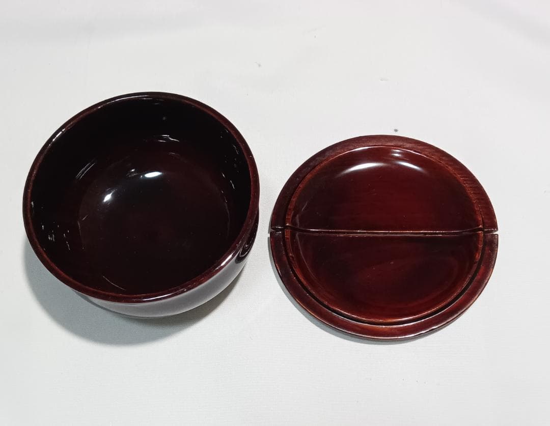 茶道具　割蓋茶器　老松茶器　老松棗　弥三右衛門間道長緒仕覆付　美品！！
