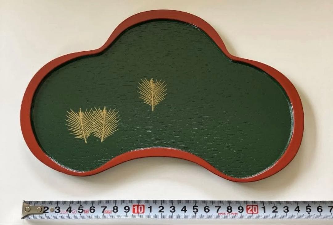 お茶セット 輪島塗 うるし塗り　亀　茶杓/茶匙/干菓子器/銘々皿 松　茶道