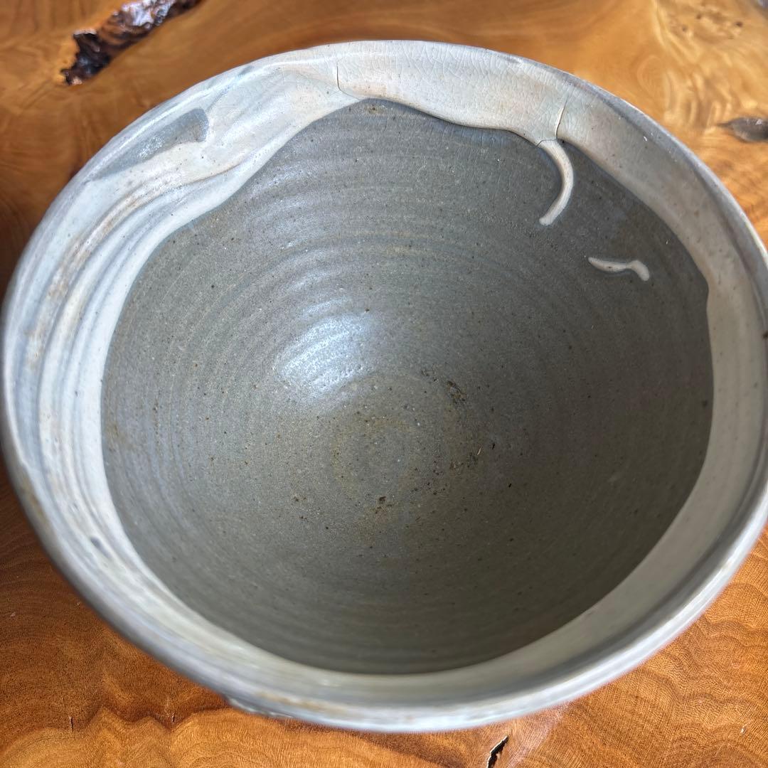 今井政之 刷毛目 印華茶碗 抹茶碗 茶道具 共箱(156Eb)