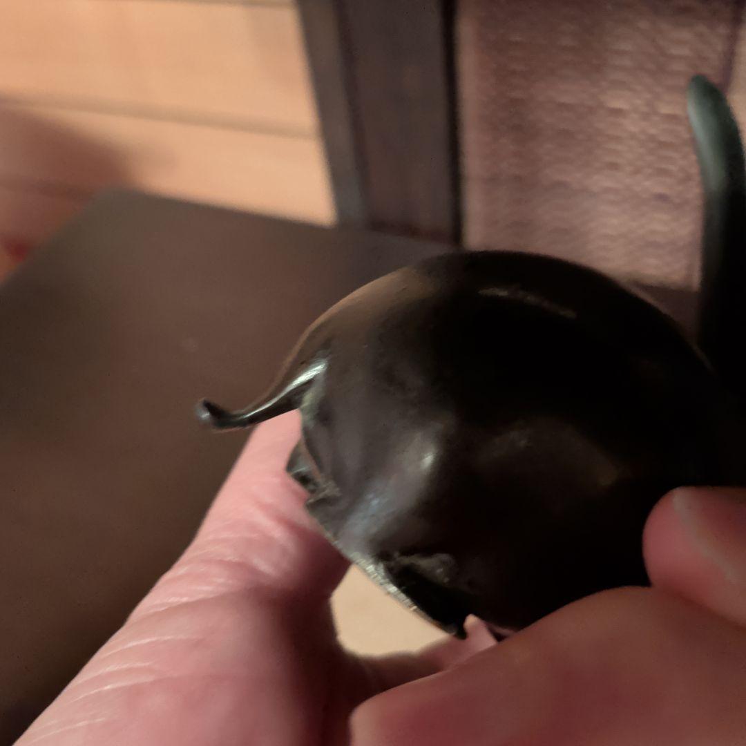 古銅　兎　置物
