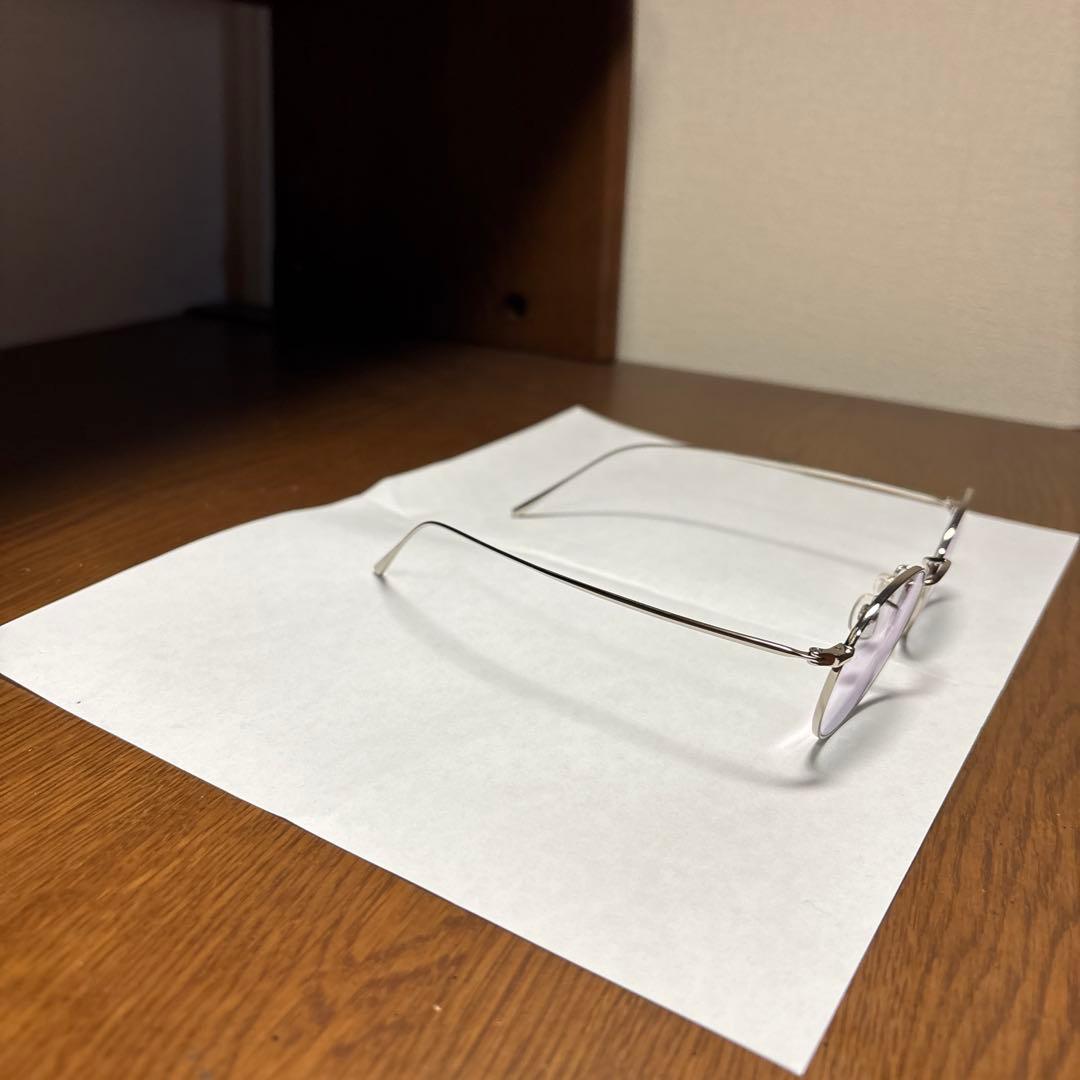 JINS 銀縁　メガネ　眼鏡　カラーレンズ ライトラベンダー　サングラス