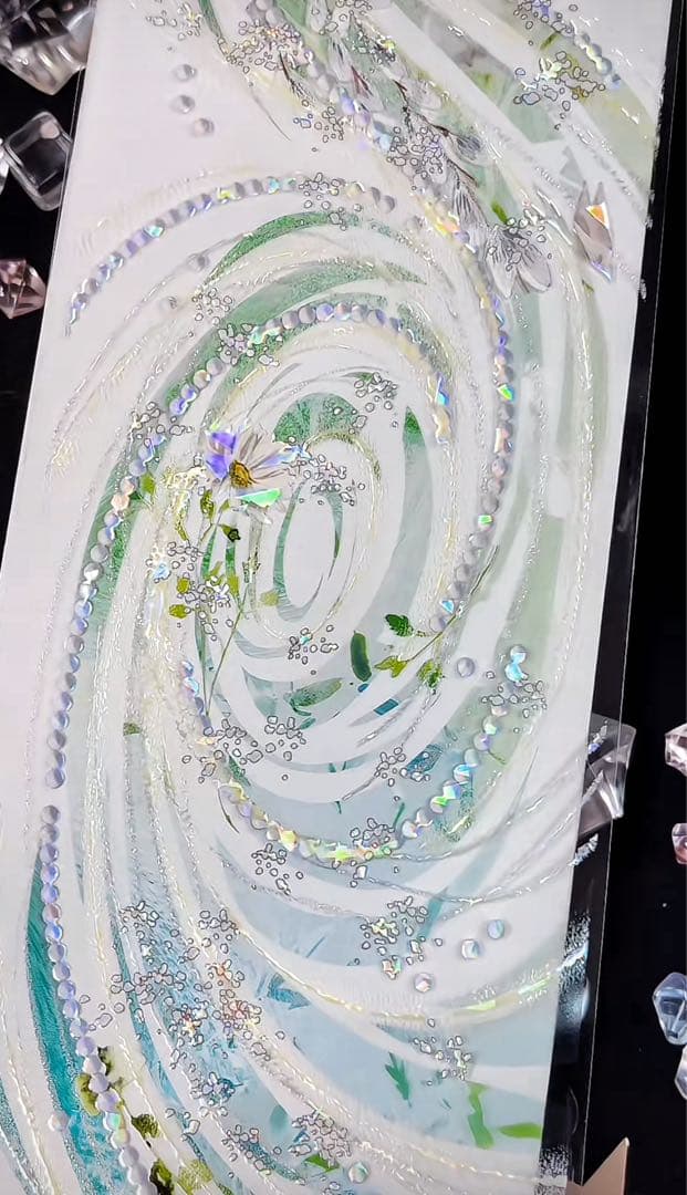 【9588】海外　マステ　5/巻　貝殻光　マスキングテープ　渦　半透明背景装飾系