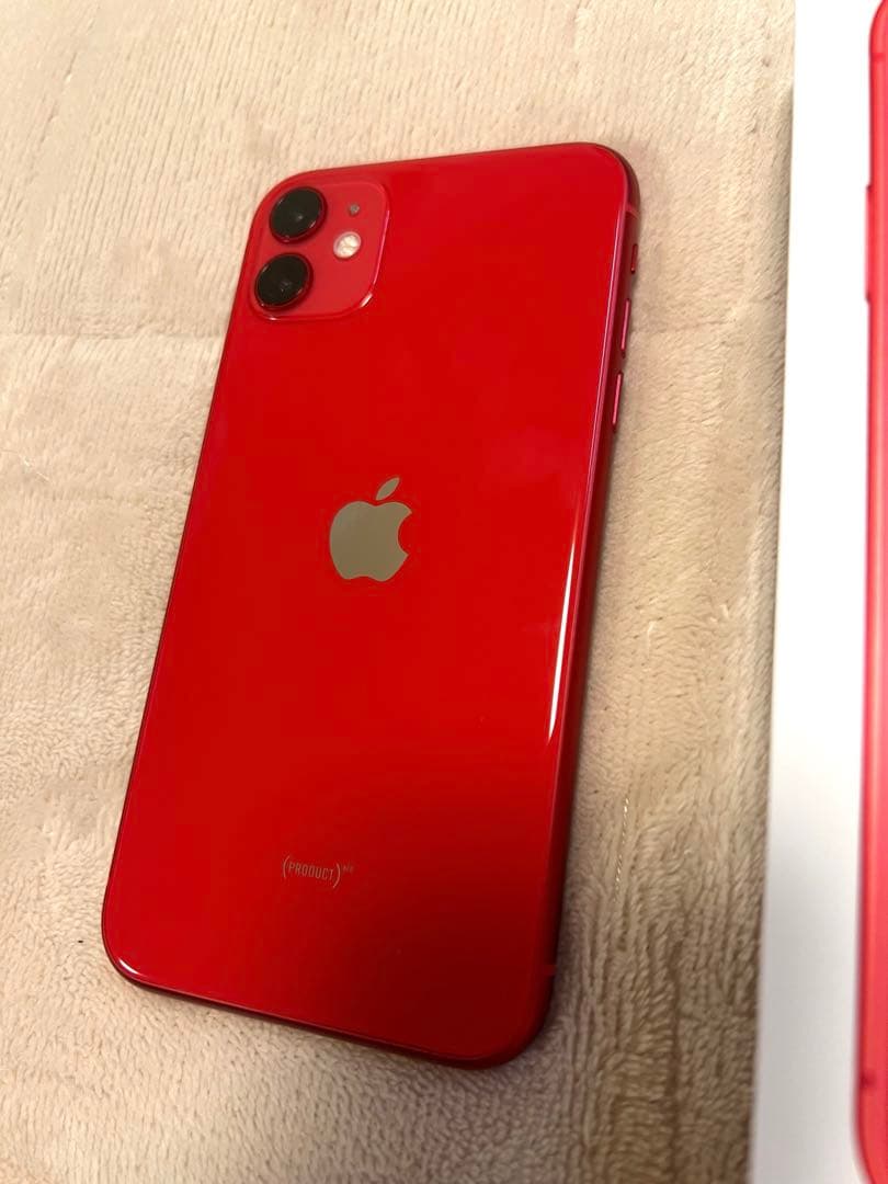【美品】Apple iPhone 11 64GB 本体 レッド 85%