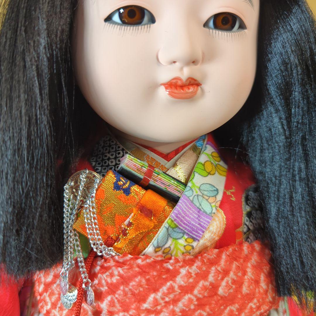 【 美品 】 市松人形／寿翁作／京風本泣／京頭／友禅着付／14号／共箱