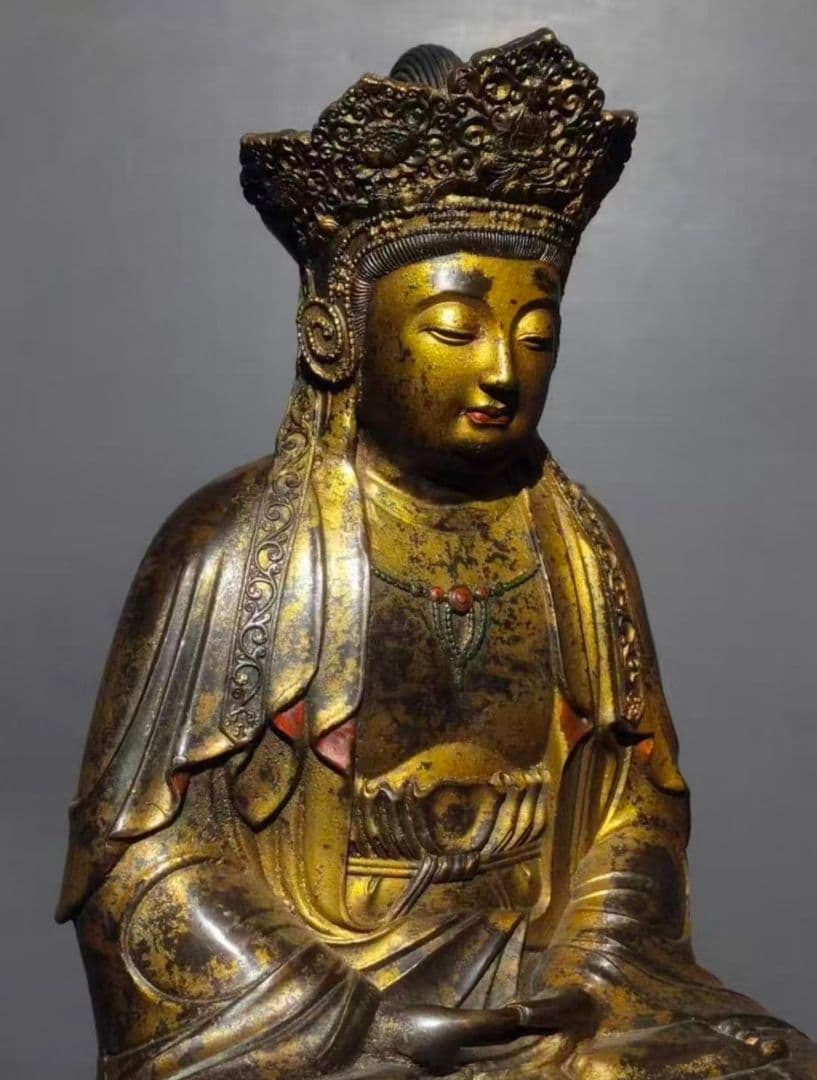 中国古美術『旧蔵盧舎那仏像』純銅 高浮彫鍛刻 佛像 仏像 仏教古美術