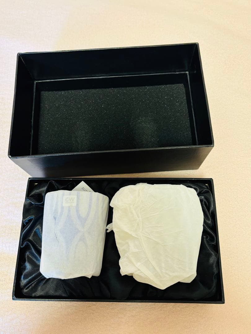 JAF50周年記念　江戸切り子　glass×2 ブルーとホワイトセットです。