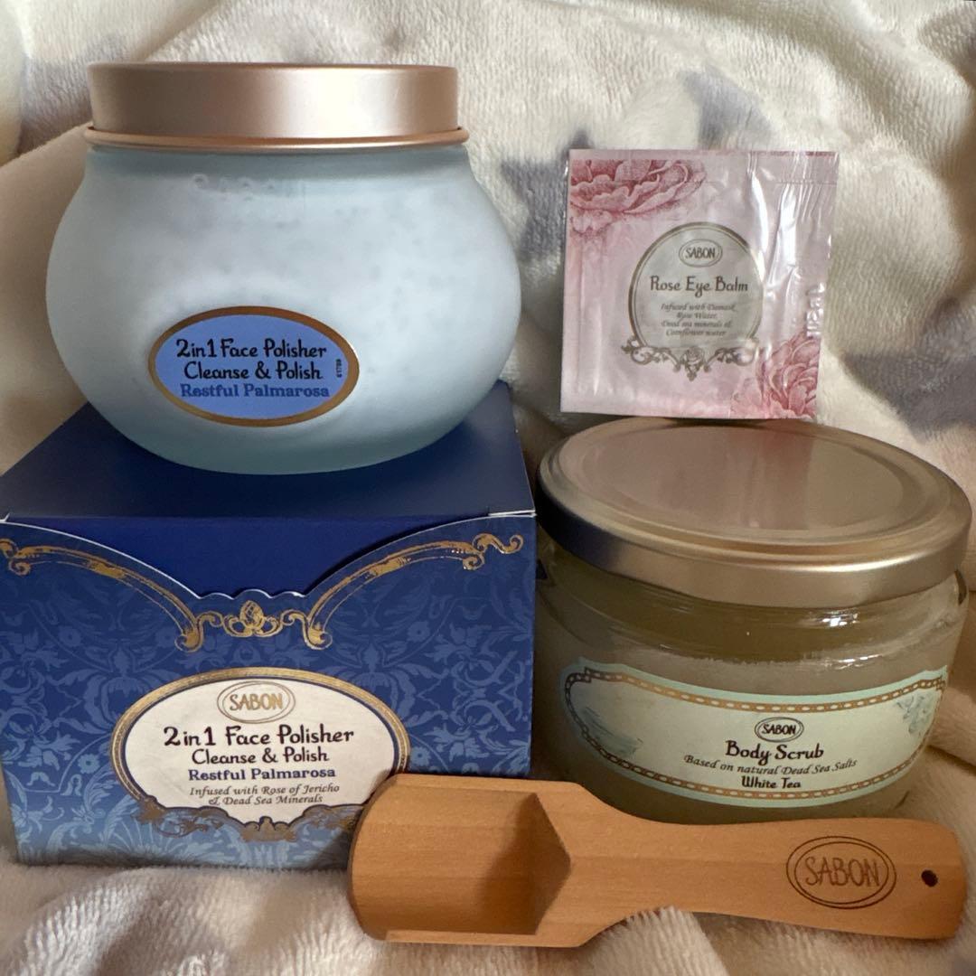 新品未使用☆SABON フェイスポリッシャー レストフル ボディスクラブ セット