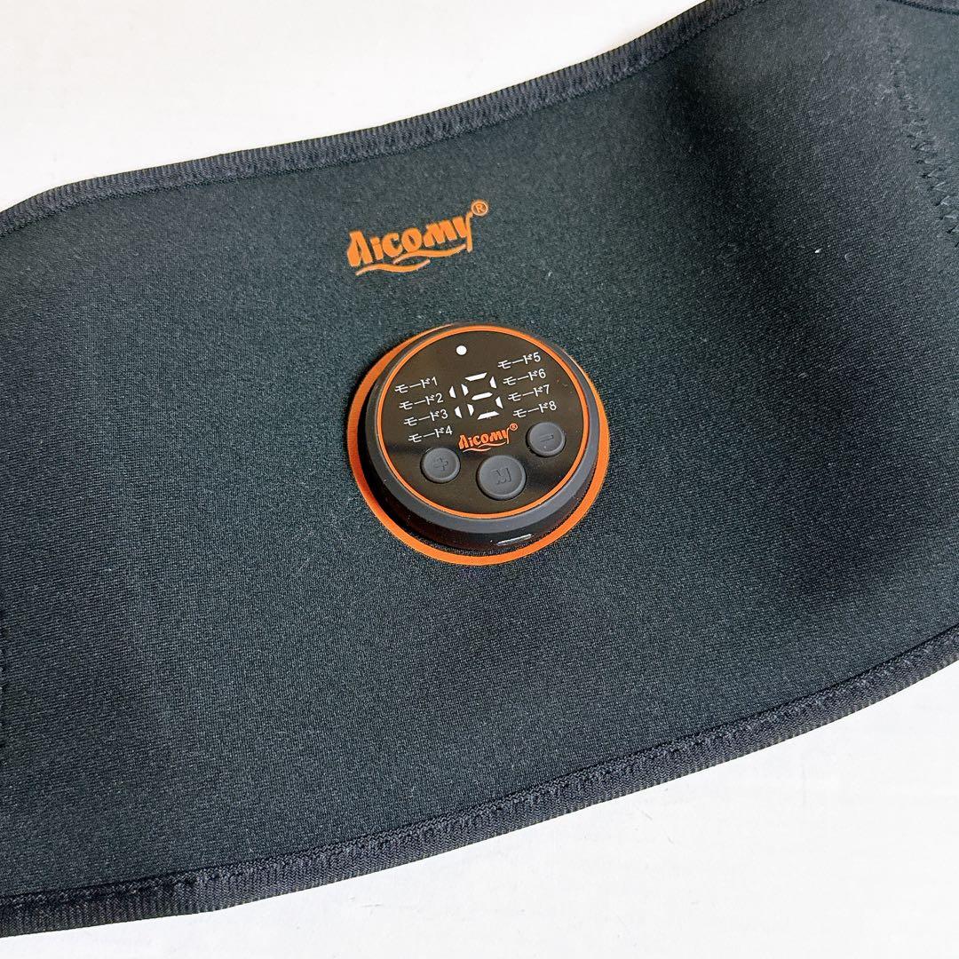 腹筋ベルト 筋トレ器具 EMSトレーニング USB充電式 延長ベルト付き