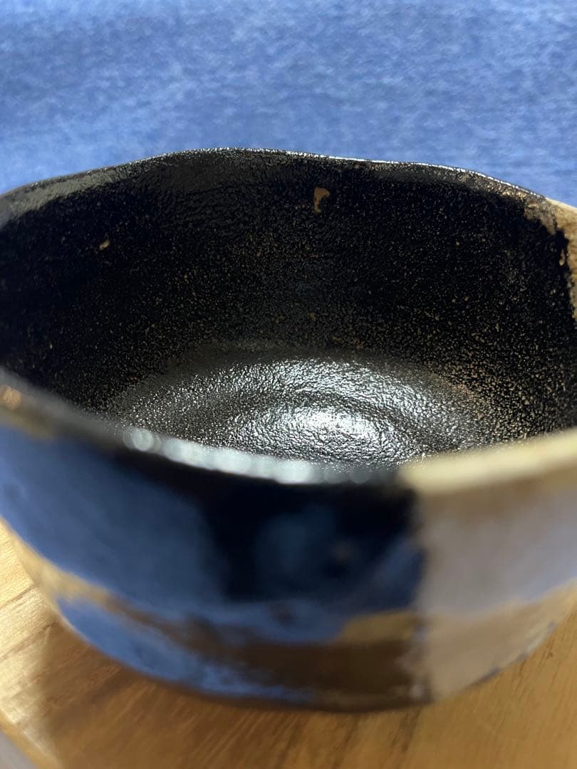 k*e様 佐々木松楽 黒楽　茶盃 黒茶碗 抹茶碗 茶道具 共箱　共布