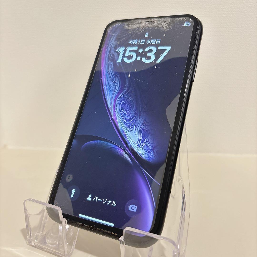 iPhone XR ブラック 128GB SIMフリー 本体 ジャンク　動作可