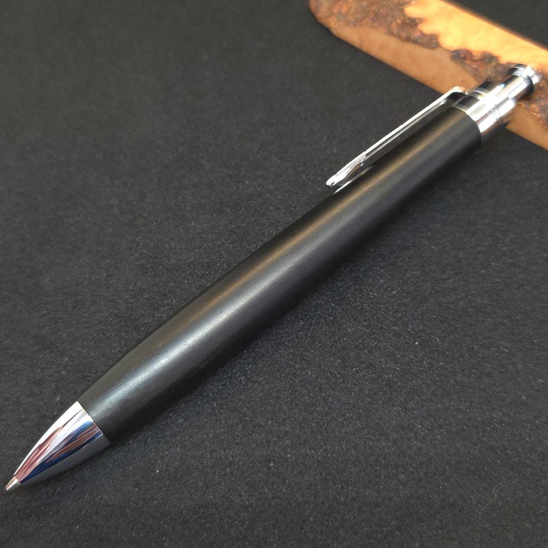 No.37ハンドメイド木軸シャーペン黒檀マグロ