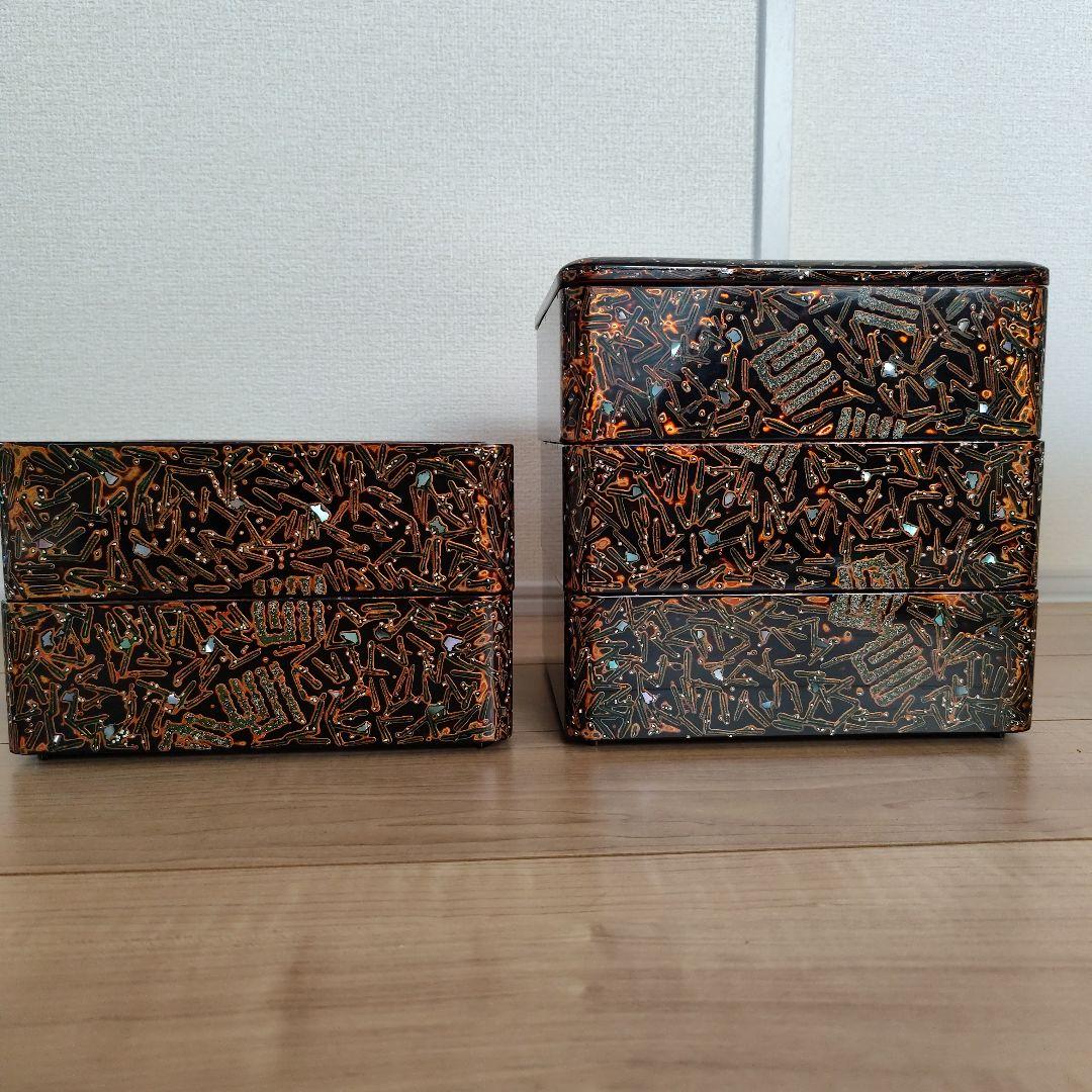 古代若狭塗　重箱蓋付き 5段