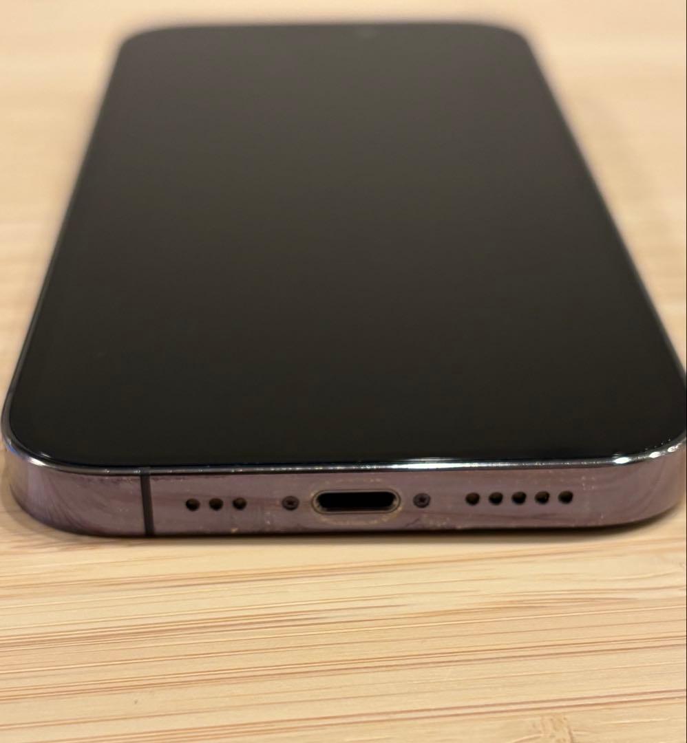 iPhone14 pro 128GB パープル　画面縦線あり　動作OK