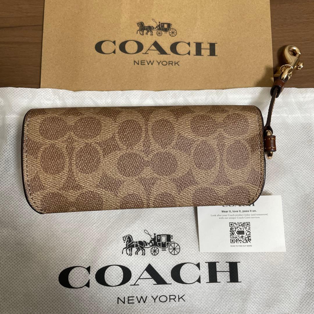 【新品】COACHコーチ★メガネケース★シグネチャー PVCレザー