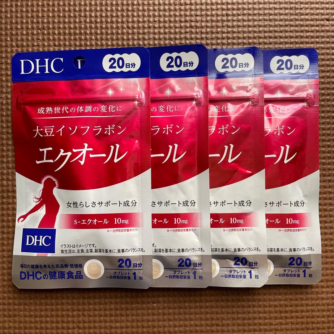 DHC☆大豆イソフラボン エクオール☆20日分 20粒☆４袋