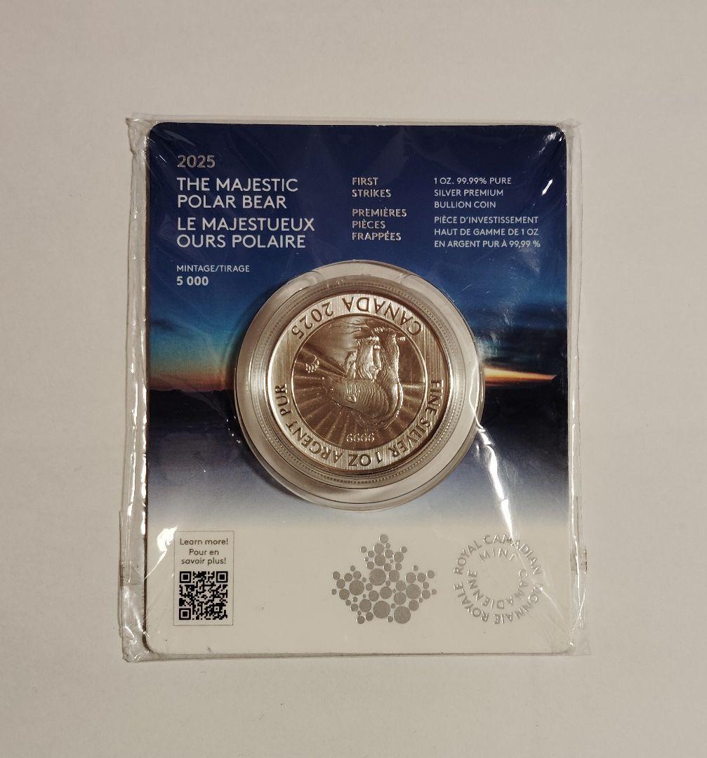 新品2025 1オンス マジェスティック ポーラー：ファーストストライク 銀貨