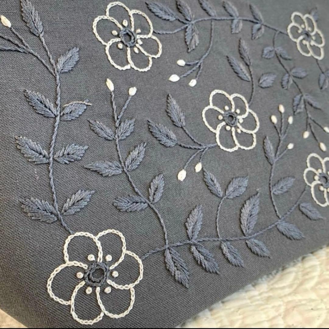手刺繍 巾着ミニバッグ 2way