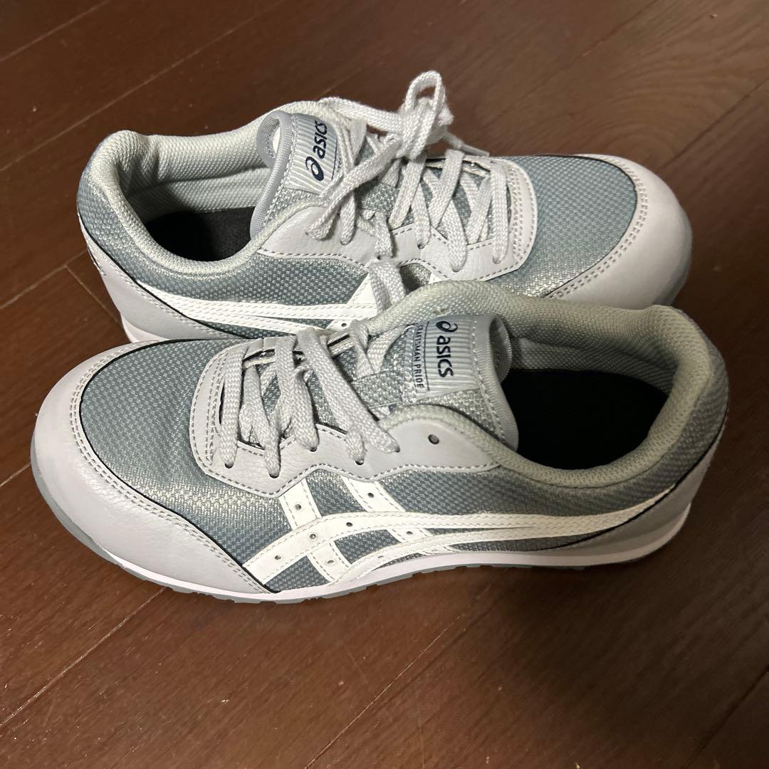 asics アシックス　安全靴　レディース　美品　23.5cm グレー