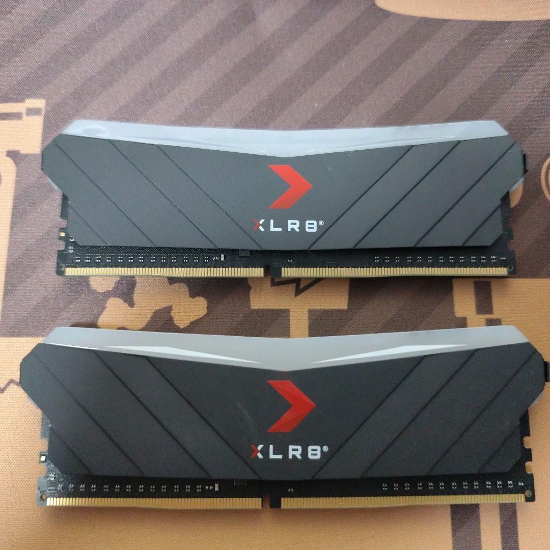 PNY XLR8 DDR4 3200MHz メモリー 8GB 2枚 16GB