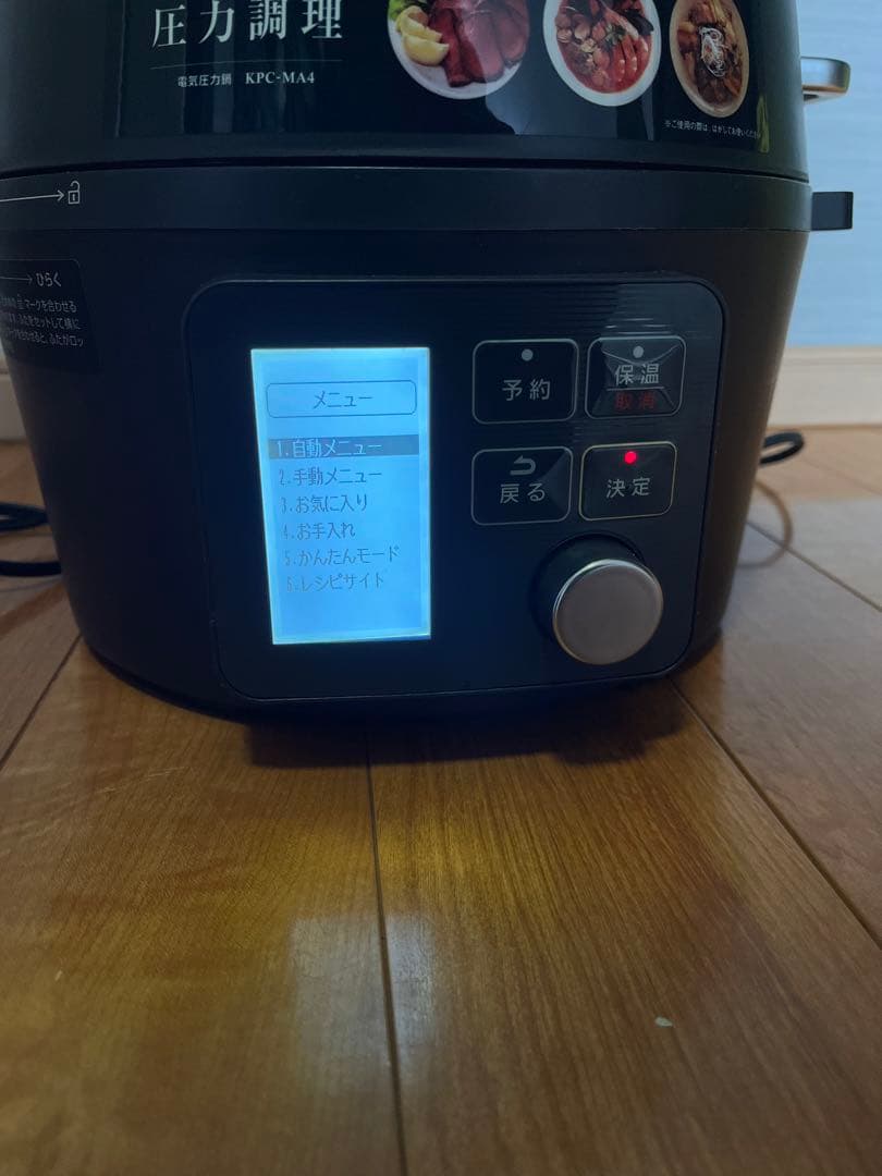 中古 アイリスオーヤマ 電気圧力鍋 KPC-MA-4-B 2020年製