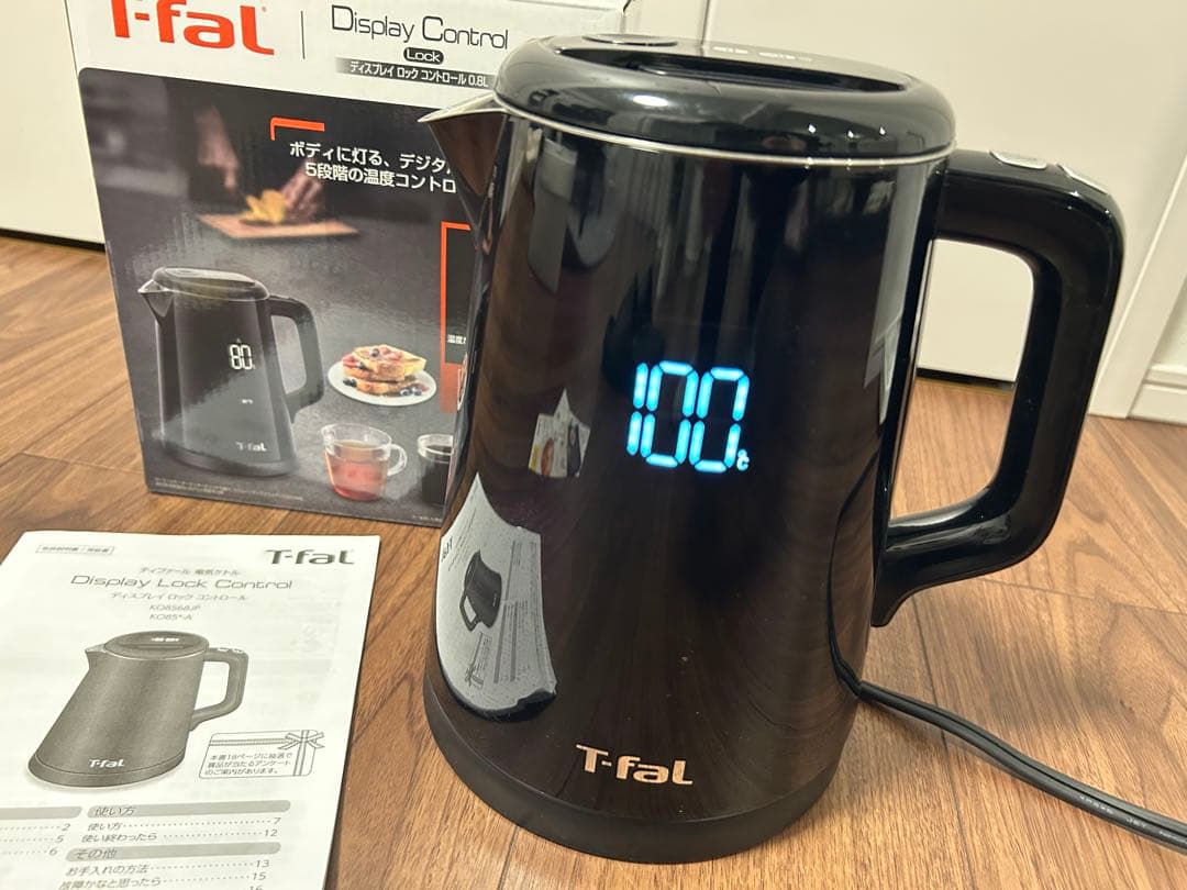 【美品】T-fal ディスプレイロックコントロール 0.8L 電気ケトル