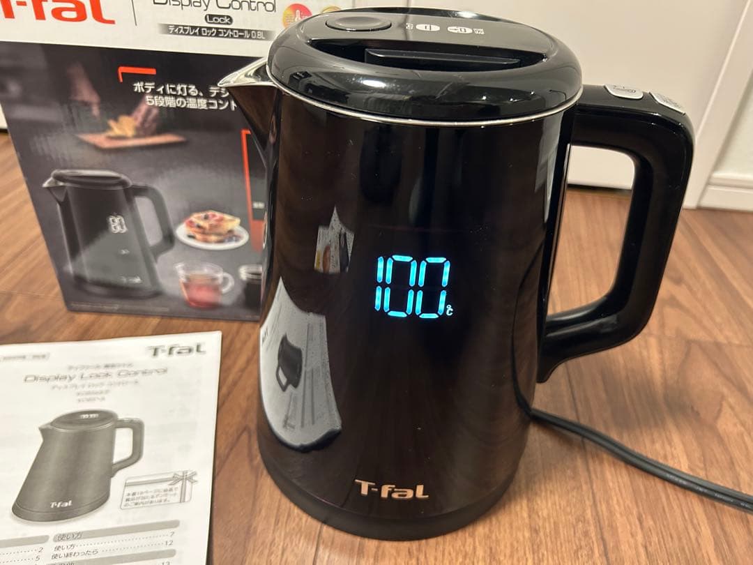 【美品】T-fal ディスプレイロックコントロール 0.8L 電気ケトル