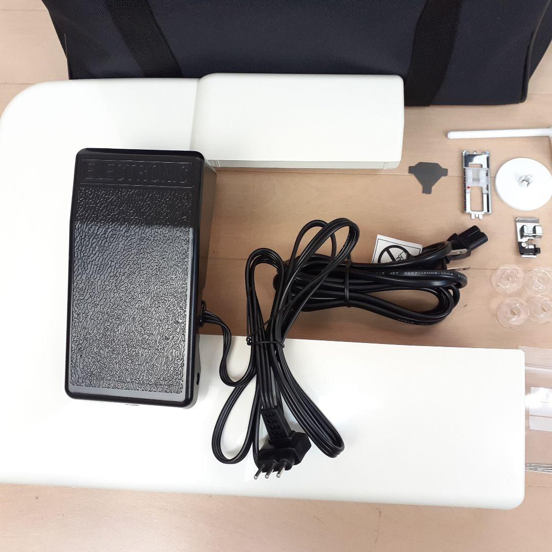 【美品】ジャノメコンパクト電子ミシン本体ES-7　フットコントローラー付属