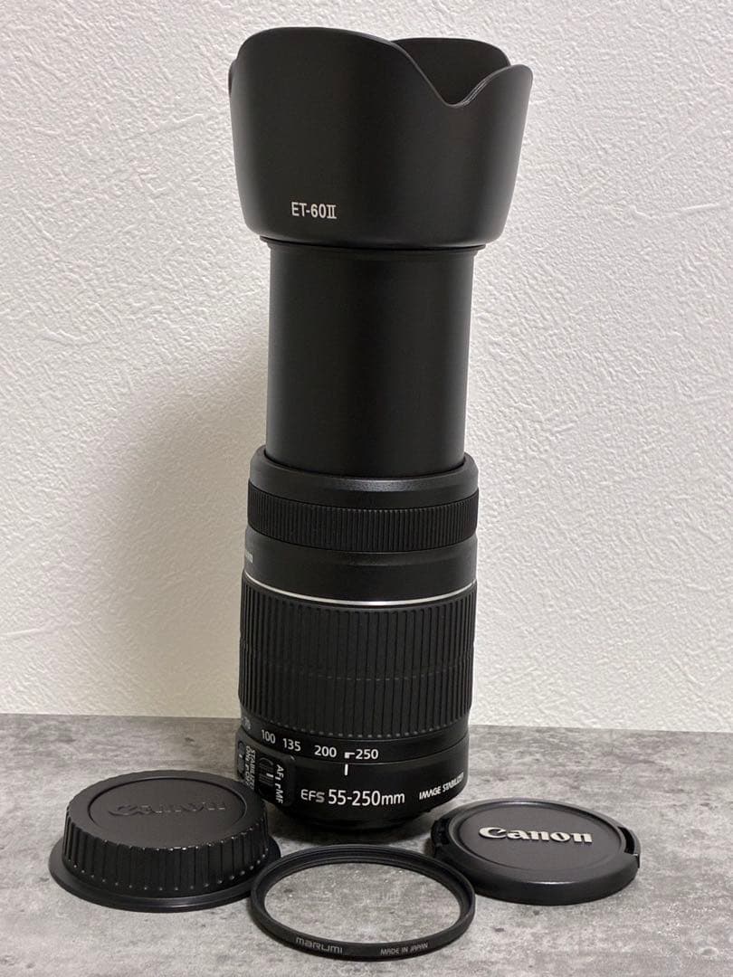 ⭐️極美品⭐️Canon EF-S 55-250mm IS II フード付望遠レンズ