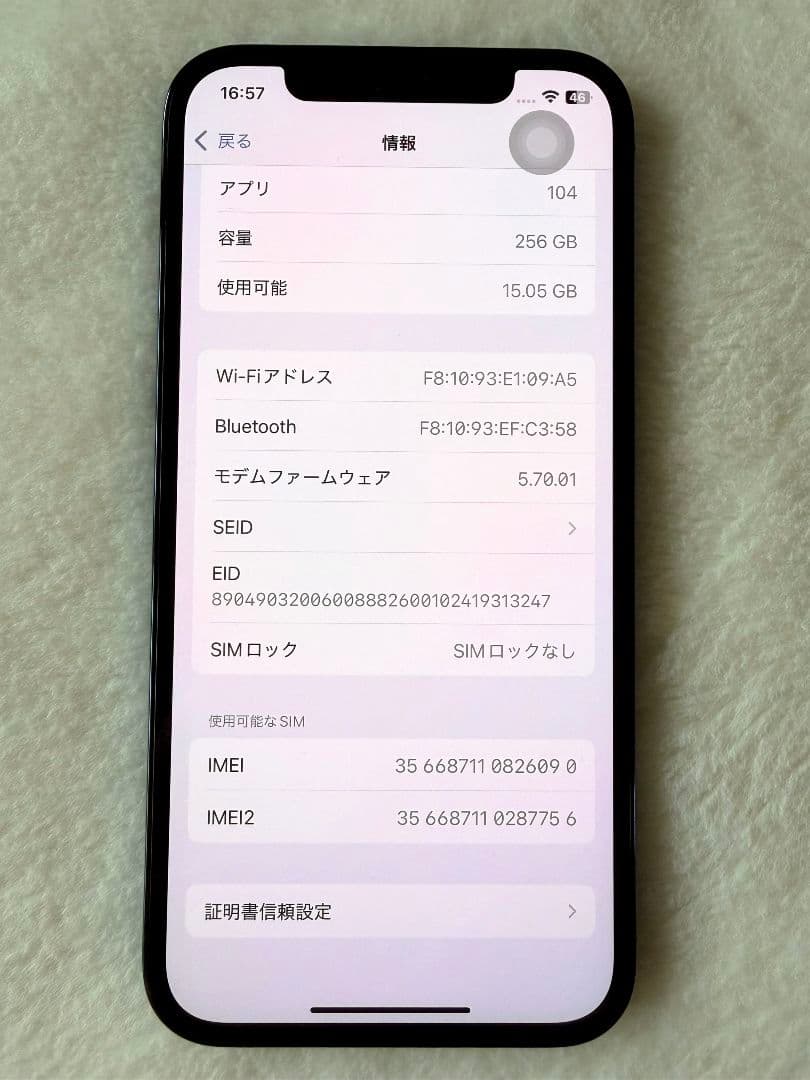 iPhone 12 Pro パシフィックブルー 256GB SIMフリー本体