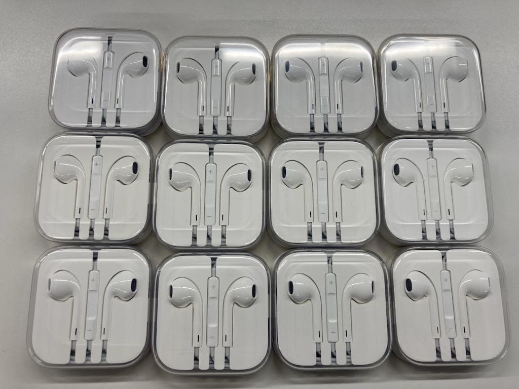 【未使用/12個】Apple 純正 有線イヤホン ジャックタイプ　マイク付き