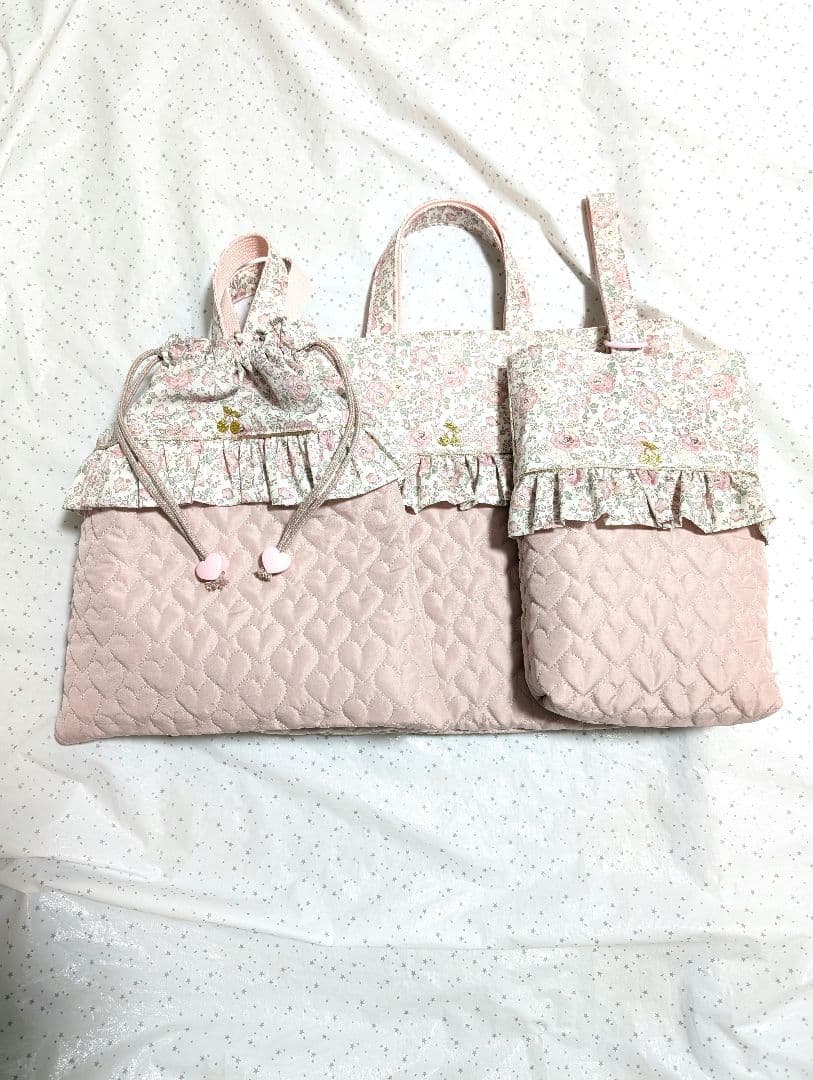 リバティ　レッスンバッグ　上履き入れ　体操服袋　ハンドメイド