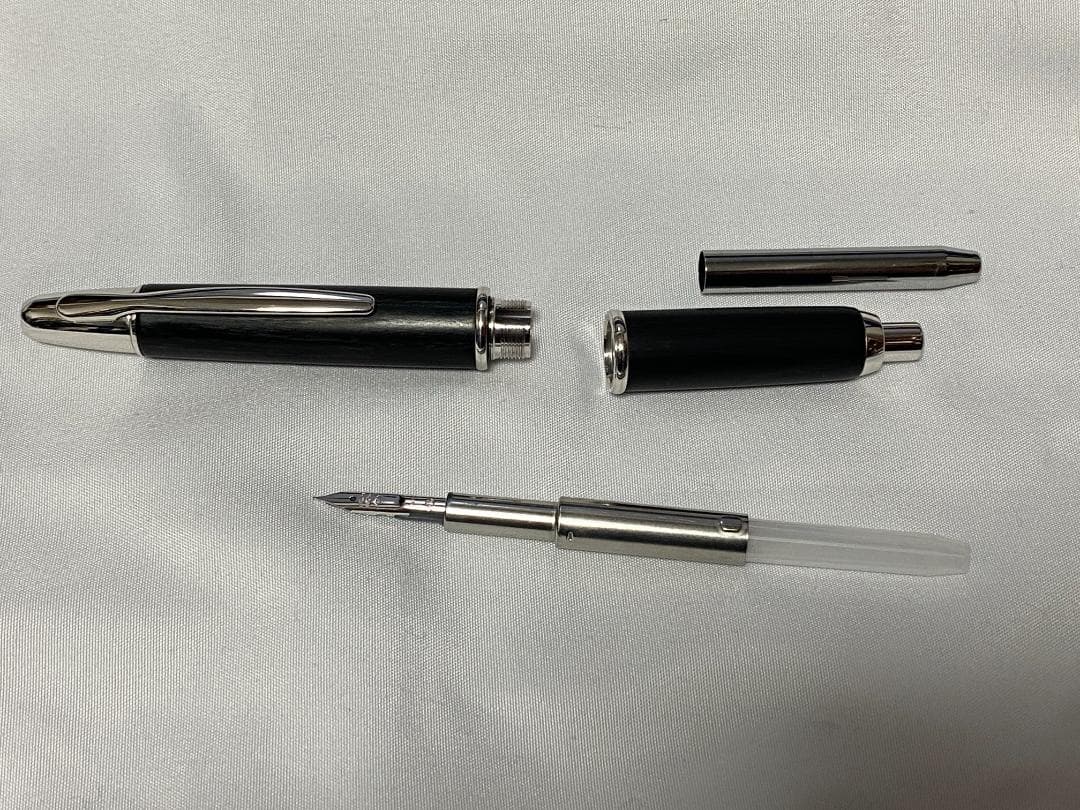 PILOT キャップレス 木軸 ブラック F