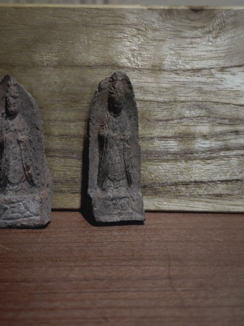 栃木県佐野市 静光院 出土 観音菩薩立像 泥仏