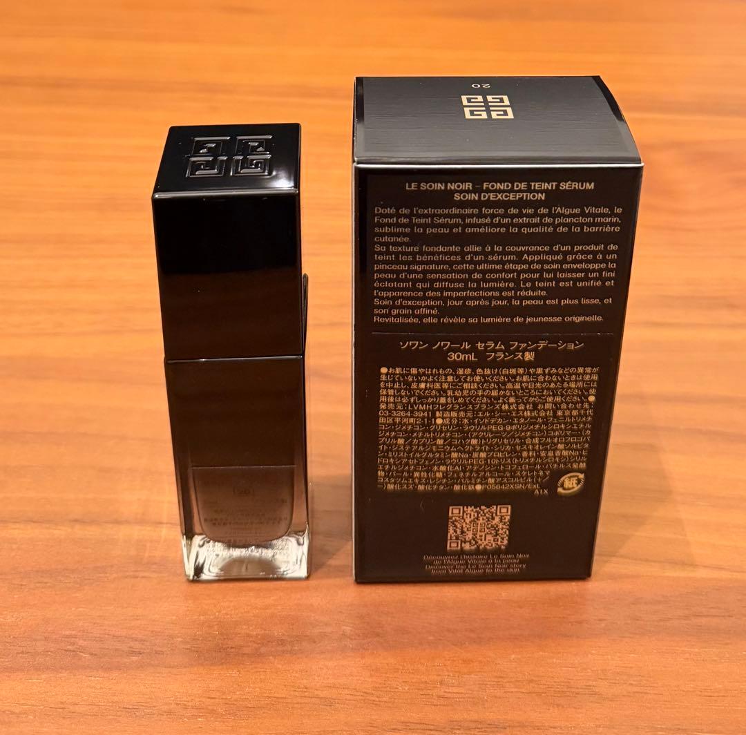 1プッシュのみ使用ジバンシイ ソワンノワールセラム ファンデーション20