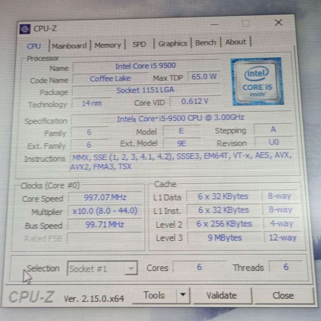 ip015［中古品］i5-9500 X926F103