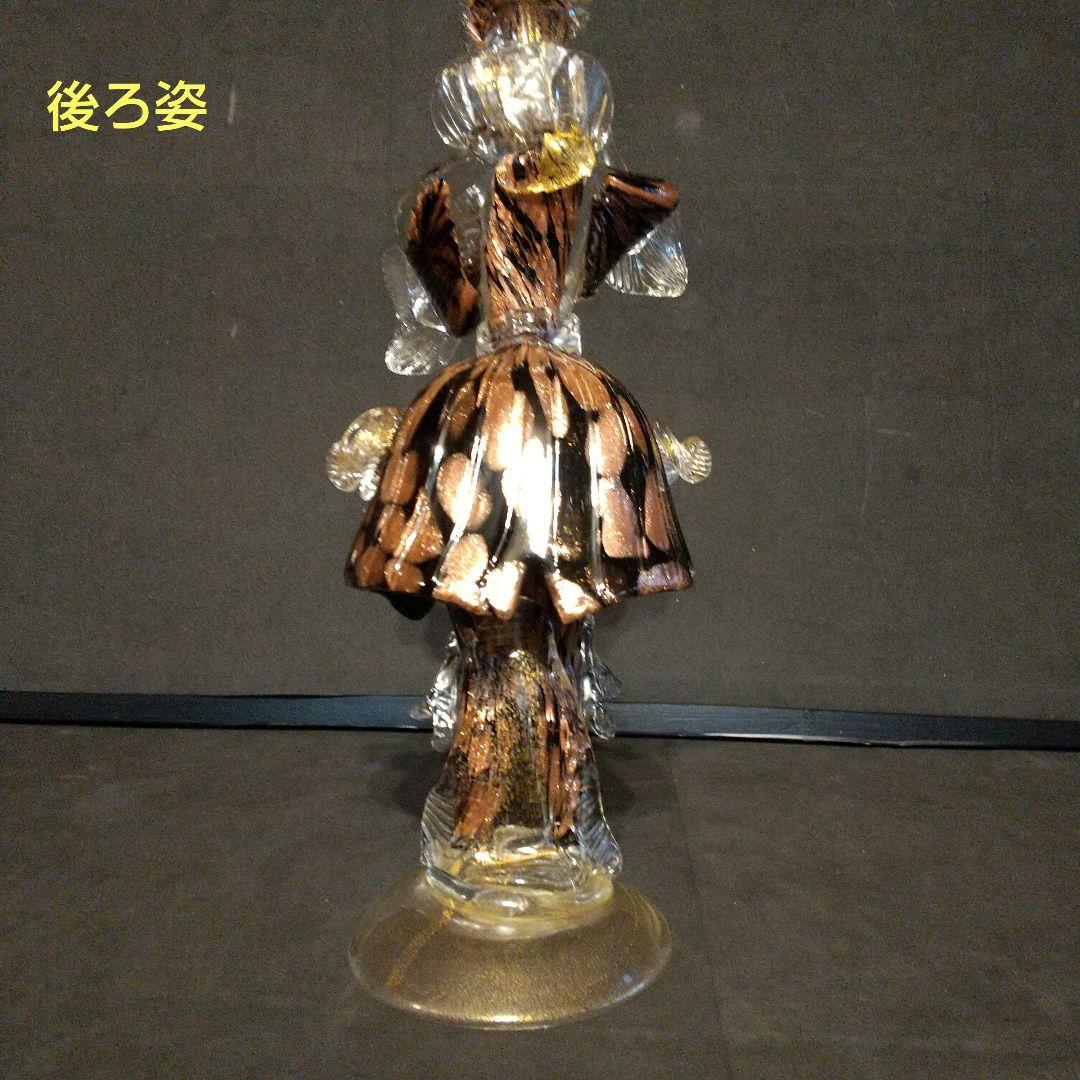 ベネチアンガラス工芸品フィギュリン ペア 大型30センチ超え