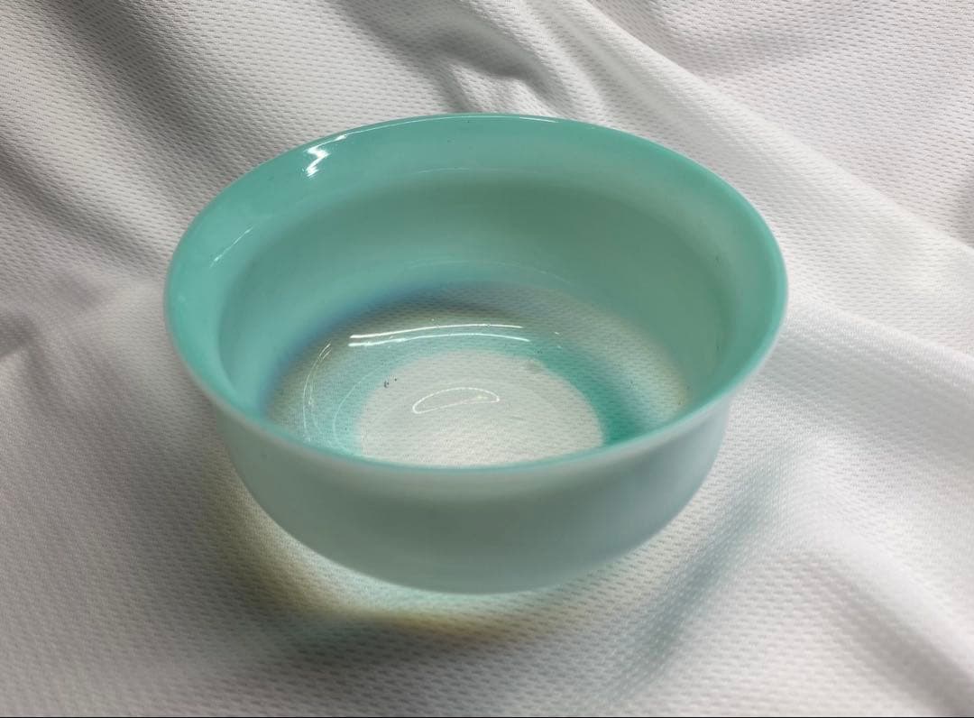 氷コップ みつ豆皿 乳白 青 緑 昭和 レトロ