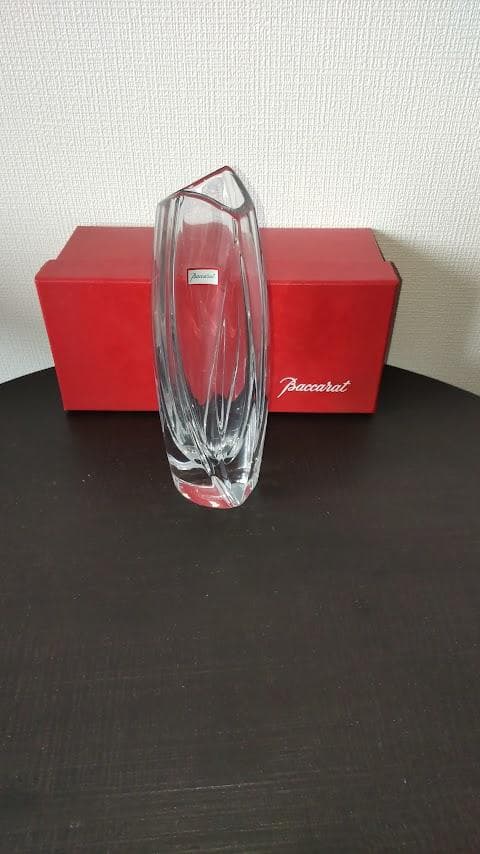未使用Baccarat バカラクリスタル花瓶 約19cm 元箱付き
