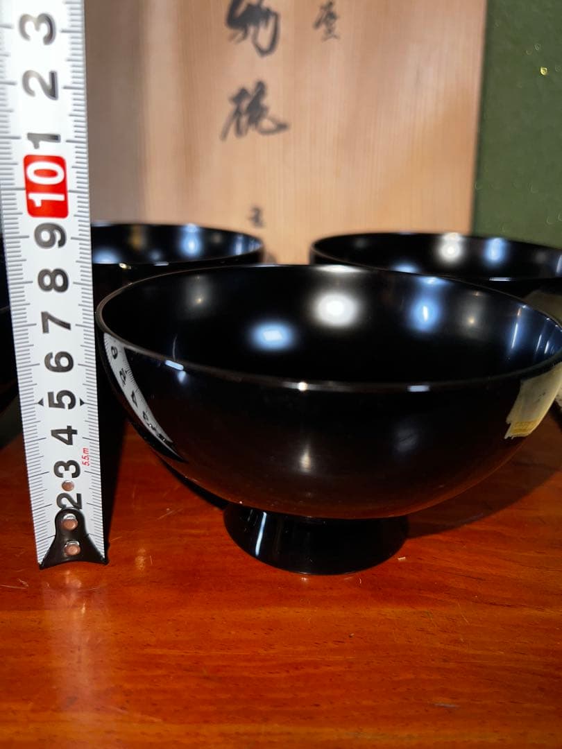 41 未使用 輪島塗 わじま龍作 松沈金 吸物椀 五客揃 共箱 作家在銘