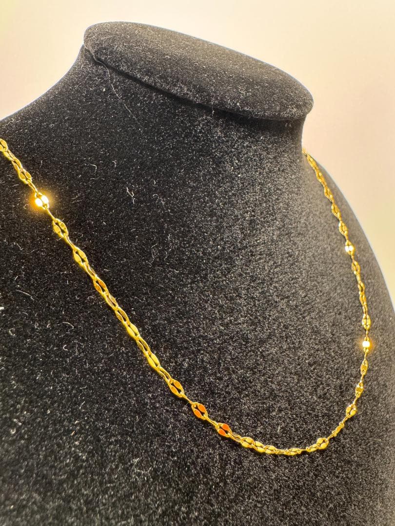 STAR JEWELRY日本製18Kペダルチェーンネックレス