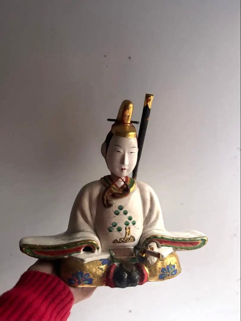 930 骨董 アンティーク 郷土玩具 天神人形 ② 白天神 菅原道真 明治 大正