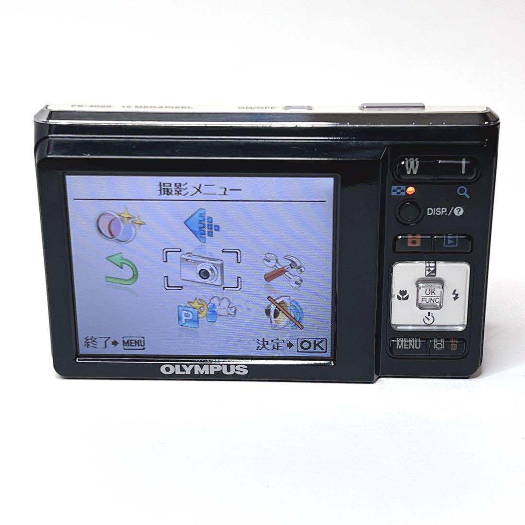 【良品・動作品】 OLYMPUS FE-4000 ホワイト　コンデジ