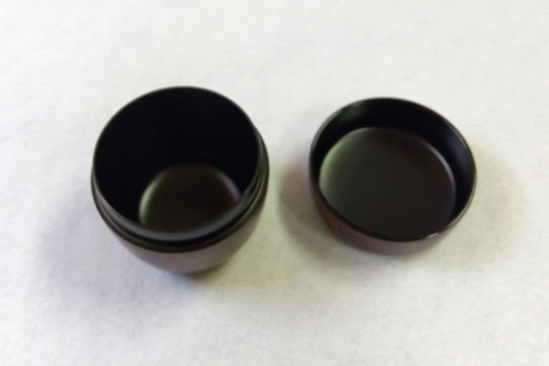 茶道具 薄器 中棗 黒漆塗 沈朱 菊毛彫 木質 二度塗 新品 関翠雲