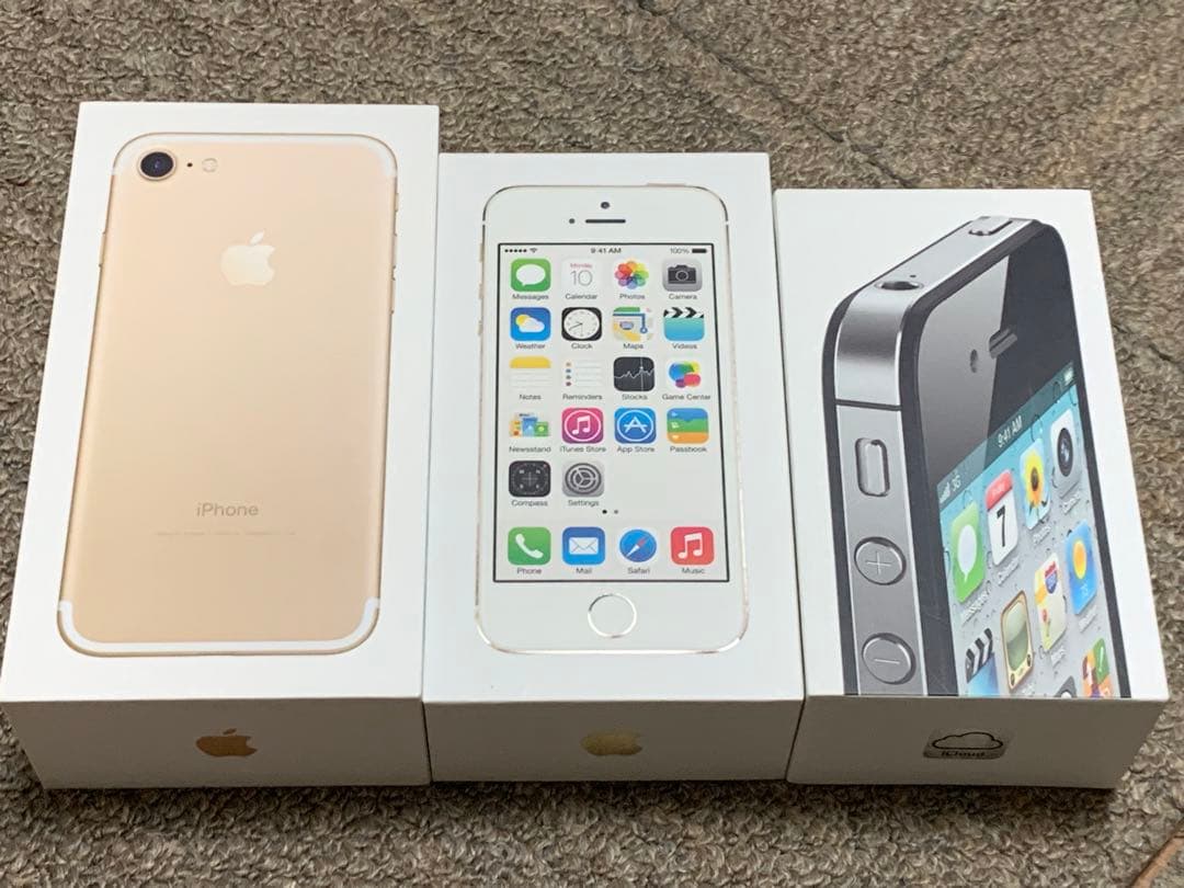 Apple iPhone 4S 5S 7 ジャンク品　3コセット　イヤホン付き